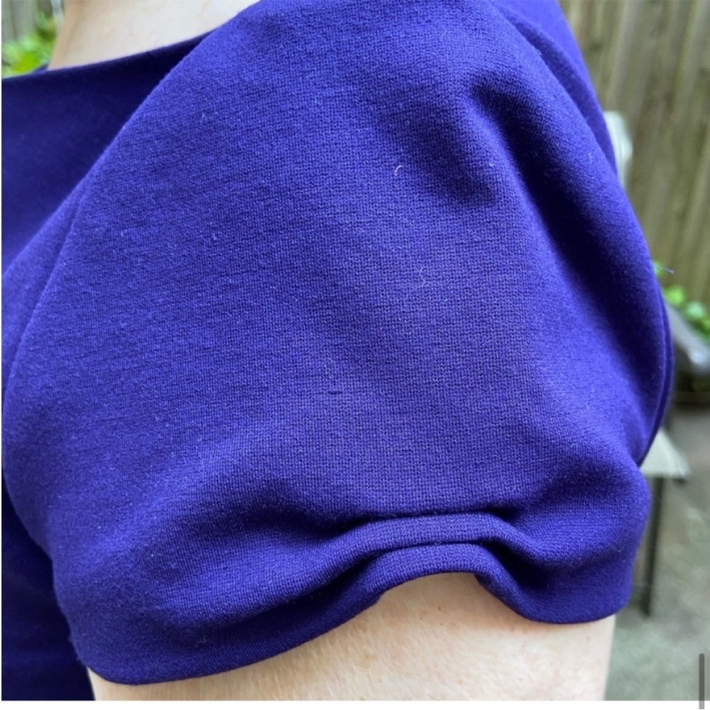 Tahari Purple Dress $324 NWT "Trudy" sz 14 Jewel Tone Boatneck - Picture 7 of 12